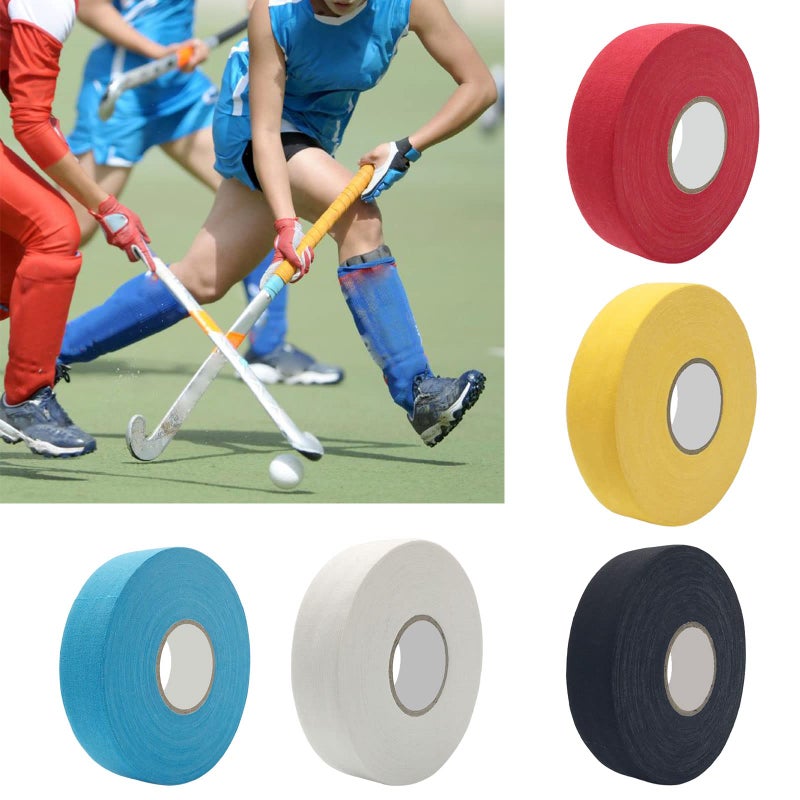 Black 25mm x 25m Hockey Stick Grip Tape Anti Slip Ice Cloth Wrapping Roll - Image 3