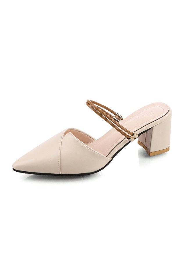 Rup Art Women’s Slip-On Pump Shoes – Fashion Block Heel Office Dress Shoes – Comfortable Daily Wear High Heelsw  - Image 1