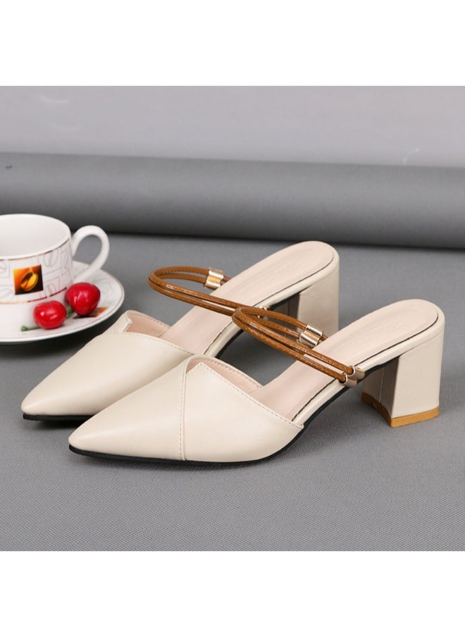 Rup Art Women’s Slip-On Pump Shoes – Fashion Block Heel Office Dress Shoes – Comfortable Daily Wear High Heelsw  - Image 2