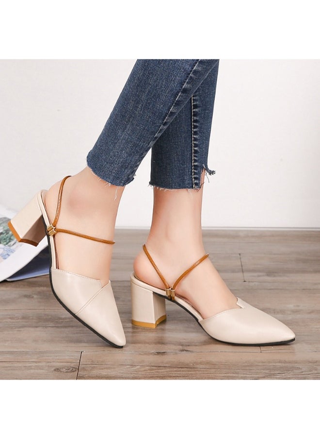 Rup Art Women’s Slip-On Pump Shoes – Fashion Block Heel Office Dress Shoes – Comfortable Daily Wear High Heelsw  - Image 5