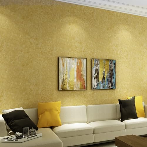ALOXE Liquid Wallpaper for Walls Décor (1kg) | Easy to Apply Plant Based Eco Friendly Wall Décor with 55sqft Coverage New Age Seam Less Finish Decorative Wall Covering (ArtLine-B-054-Golden Yellow) - Image 5