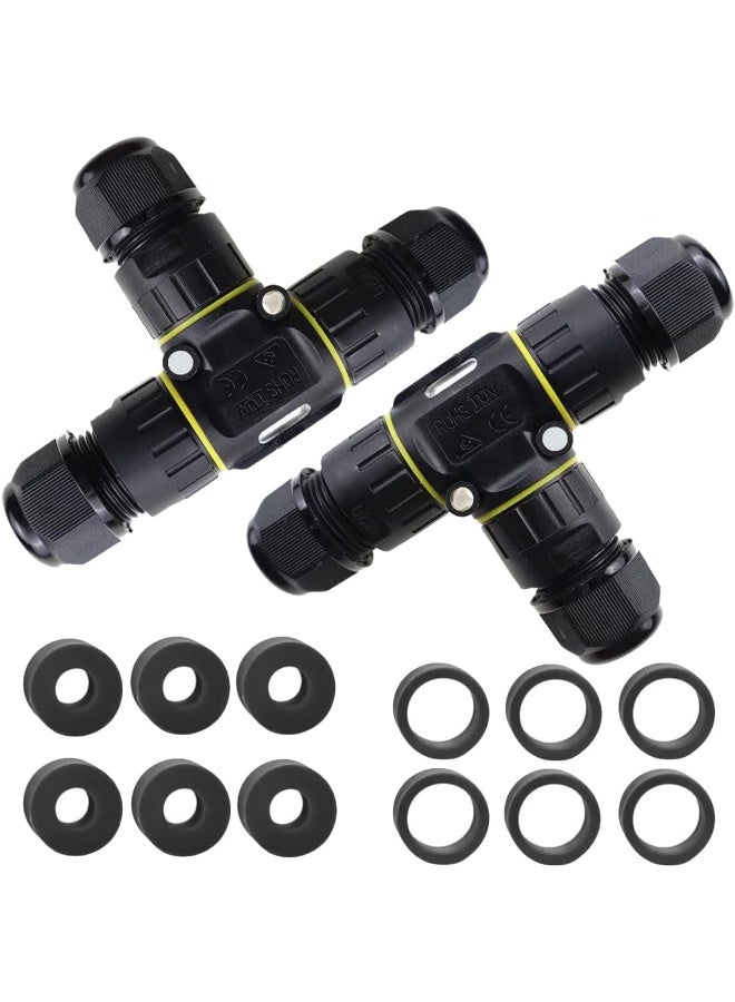 IP68 Waterproof Cable Connector 3-Channel 3-Poles, Outdoor Waterproof Junction Box Connector - Image 1