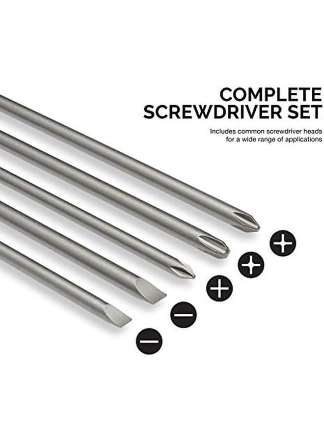 نيكو مجموعة لقم طويلة للغاية 10043A مكونة من 5 قطع من الفولاذ Cr V بطول 12 بوصة فيليبس ولقم مفك براغي مشقوقة 1/4 بوصة مجموعة لقم محرك الطاقة ذات عرقوب سداسية - Image 4