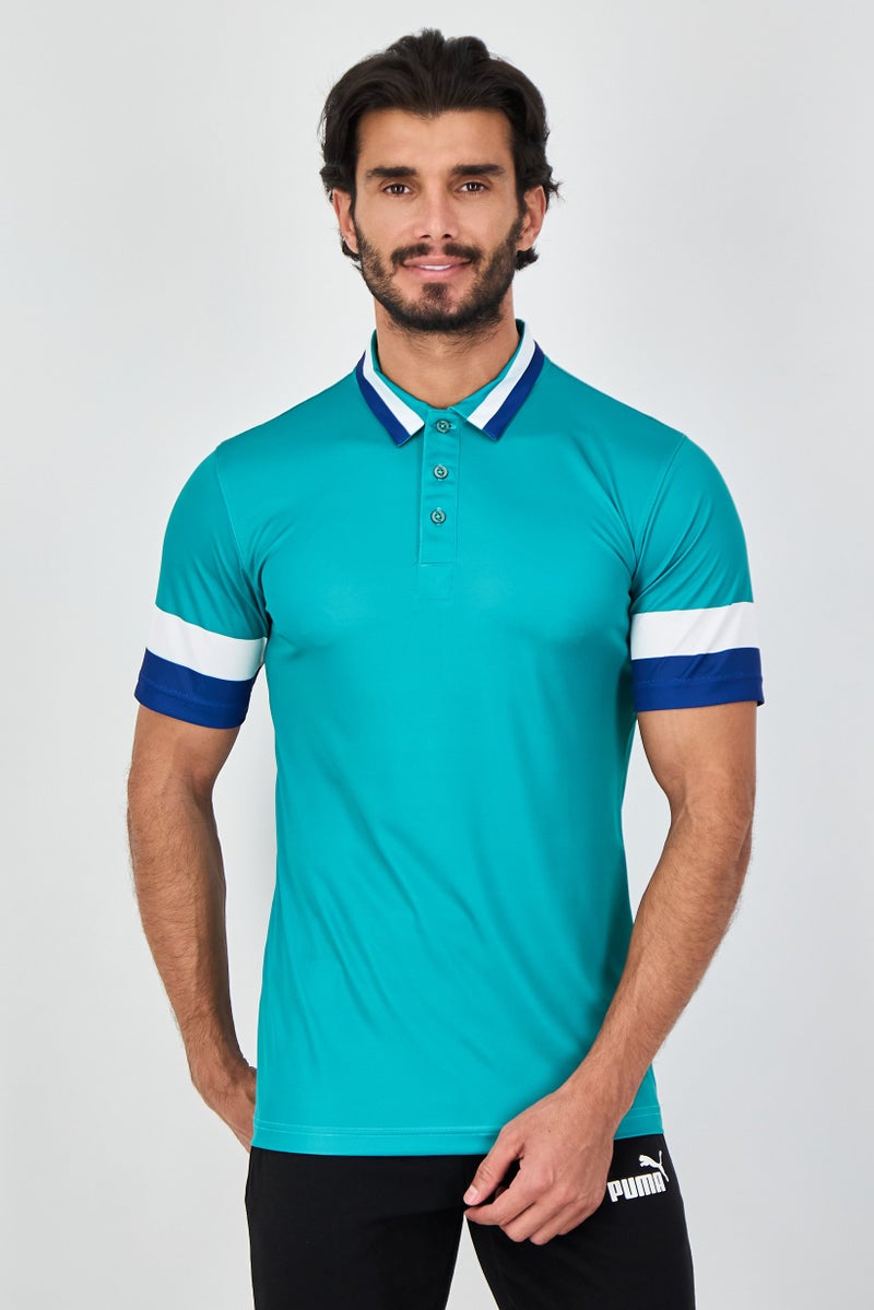 PUMA Men Sportswear Fit Short Sleeve Outdoor Polo, Green - Image 1
