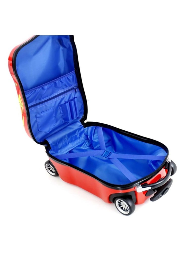 LIMOS - Kids Luggage Trolley in Car Design Model - Perfect for Travel and Play Red Color - Image 1