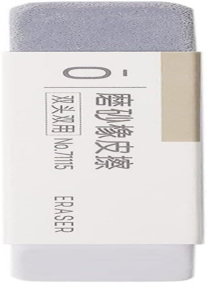 DPWOUM Gray Sand and Matte Eraser,Double Head Eraser,Used to Clear Office Ink Pen Students Ballpoint Pen Fountain Pen Gel Pen Frosted School Office Correction Supplies,Pen-Style Erasers Erasers - Image 1