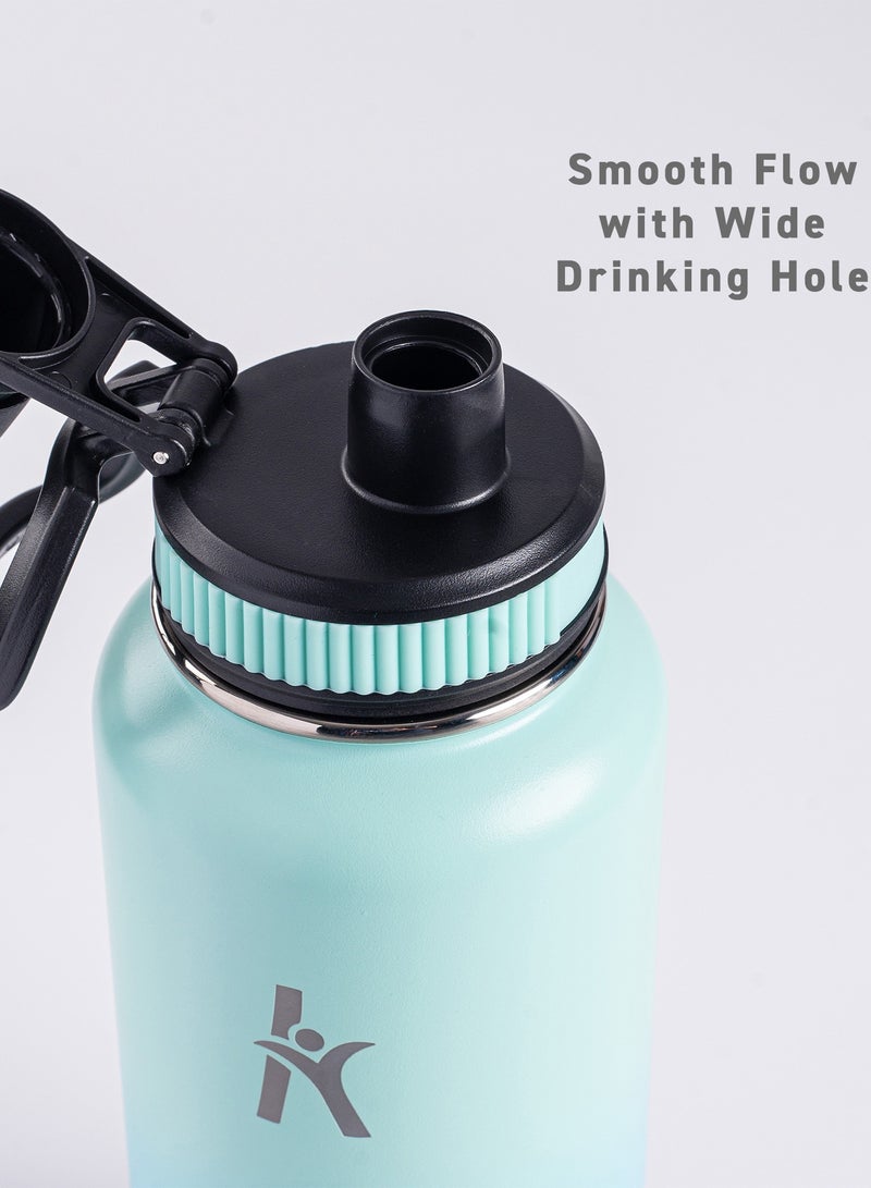 KRYMSO 950ml Stainless Steel Water Bottle, Sports Bottle with Straw, Double Wall Insulated Water Bottle, Thermos Flask, Water Bottle for kids, Gym - Image 5