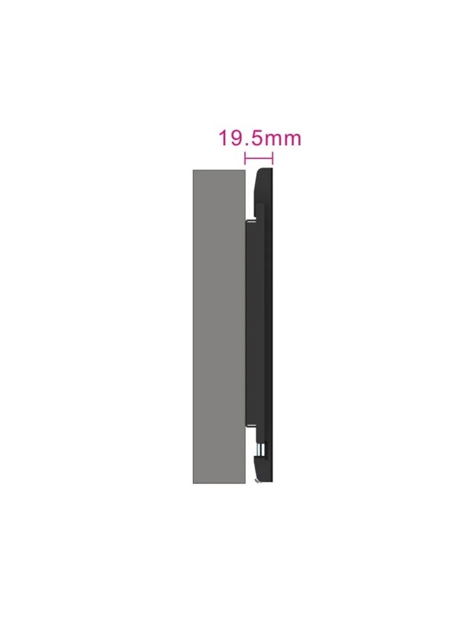 BEETEC TF-B2 Fixed TV Wall Mount for Most 17-43 Inch Flat Panel TVs up to 25 kg/55 lbs and VESA 75x75, 100x100 & 200x200, Ultra Slim 19.5mm Profile, Black - Image 3