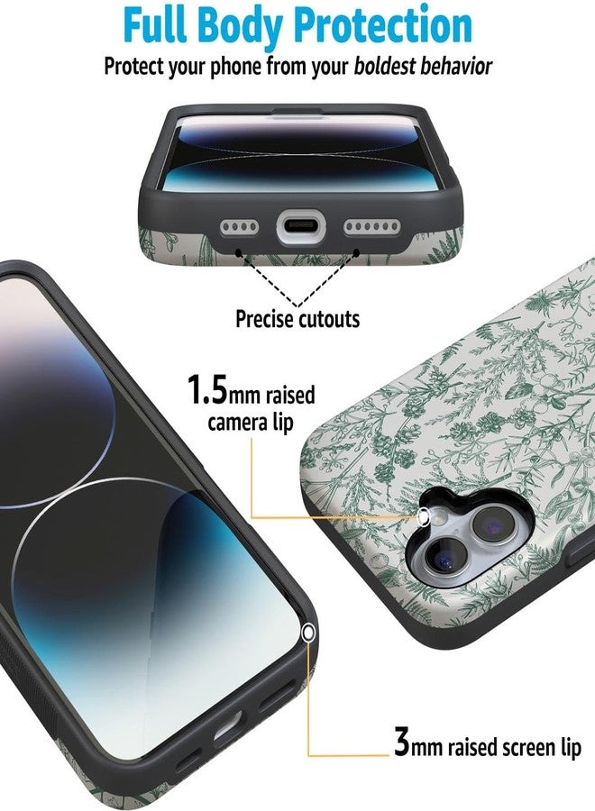 Casely جراب Casely لهاتف iPhone 16 | حديقة المريمية | زهور خضراء | تصميم جريء لحماية الهاتف | متوافق مع MagSafe - Image 4