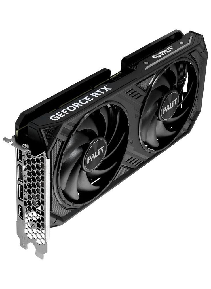 Palit - بطاقة رسوميات NVIDIA GeForce RTX™ 4060 Ti Dual OC سعة 8 جيجابايت، ذاكرة رسوميات GDDR6، G-SYNC®، نواة 4352 CUDA، تردد تعزيز 2685 ميجاهرتز، 18 جيجابت في الثانية، واجهة 128 بت، PCI Gen 4، DP 1.4a x 3، HDMI 2.1a x 1 - Image 1