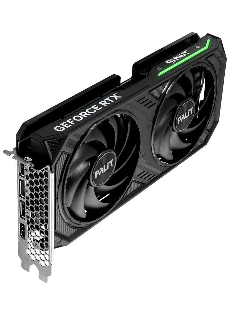 Palit - بطاقة رسوميات NVIDIA GeForce RTX™ 4060 Ti Dual OC سعة 8 جيجابايت، ذاكرة رسوميات GDDR6، G-SYNC®، نواة 4352 CUDA، تردد تعزيز 2685 ميجاهرتز، 18 جيجابت في الثانية، واجهة 128 بت، PCI Gen 4، DP 1.4a x 3، HDMI 2.1a x 1 - Image 1