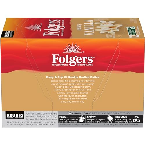 Folgers French Vanilla Flavored Coffee, 72 Keurig K-Cup Pods (Packaging May Vary) - Image 2