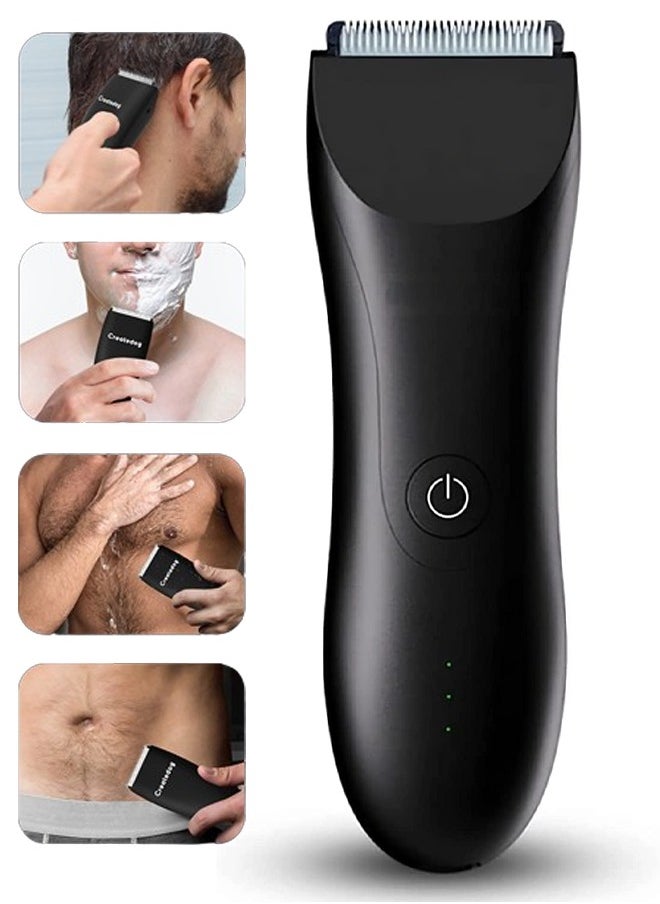 VUCATIN Electric Body Hair Trimmer Waterproof Wet Dry Cordless Body Groomer Ball Back Shavers Fast Charging Replaceable Ceramic Blade Body Groomer Kit for Full Body Grooming  - Image 1
