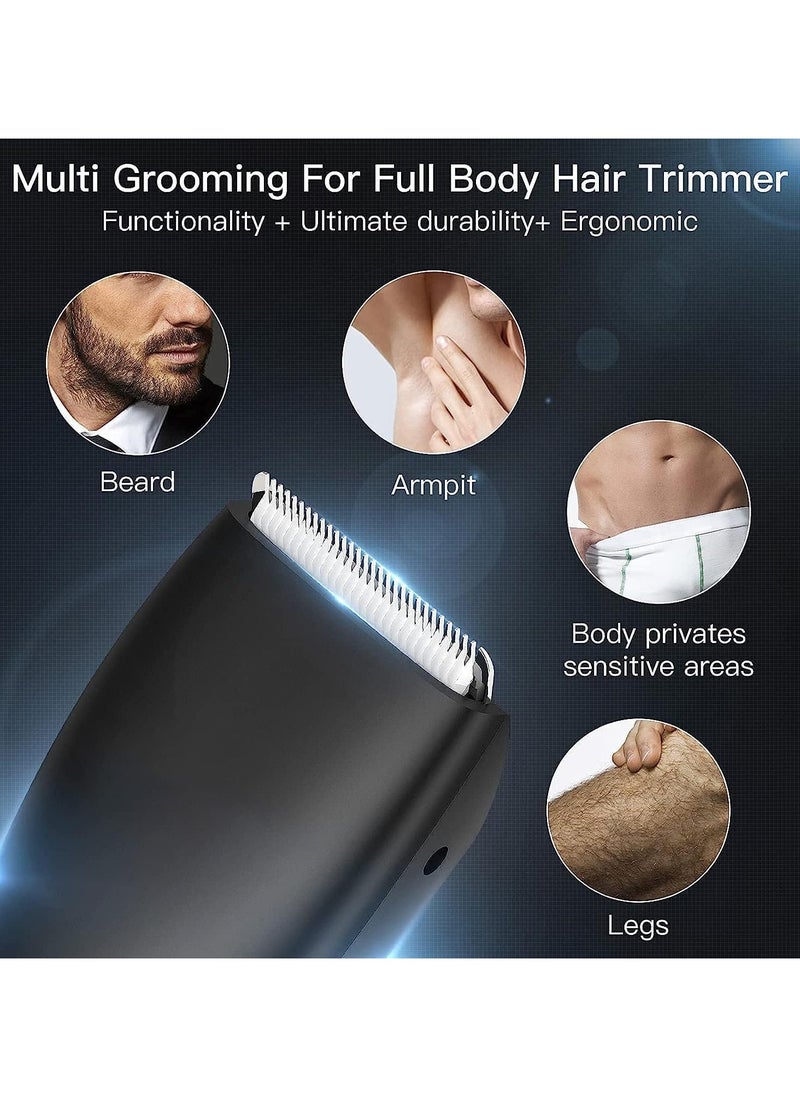 VUCATIN Electric Body Hair Trimmer Waterproof Wet Dry Cordless Body Groomer Ball Back Shavers Fast Charging Replaceable Ceramic Blade Body Groomer Kit for Full Body Grooming  - Image 5