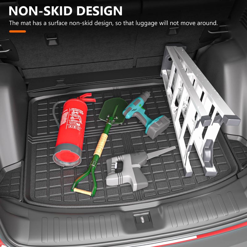 powoq Fuel Trunk Mat Compatible with 2017-2022 Honda CRV Cargo Mat All Weather Cargo Liner Replacement for 2017-2019 2020 2021 2022 Honda CRV Accessories (Fit 17-22 Fuel Model, Trunk Mat) - Image 4