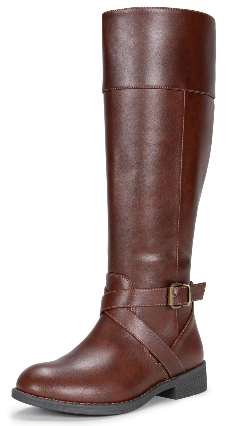 Vepose Women's Knee High Boots, Fashion Riding Tall Boot with Zipper, 948 -Whisky, Size 8.5 US - Calf Boots (CJY948 Whisky 08.5) - Image 1