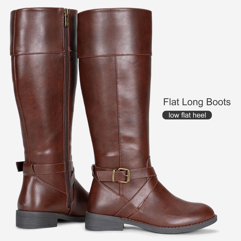 Vepose Women's Knee High Boots, Fashion Riding Tall Boot with Zipper, 948 -Whisky, Size 8.5 US - Calf Boots (CJY948 Whisky 08.5) - Image 4