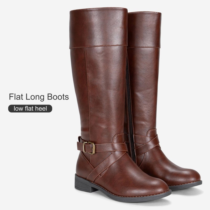 Vepose Women's Knee High Boots, Fashion Riding Tall Boot with Zipper, 948 -Whisky, Size 8.5 US - Calf Boots (CJY948 Whisky 08.5) - Image 5
