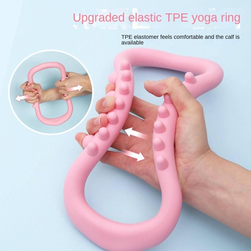Mabron Yoga Ring Gym Equipment for Belly Fat - Calisthenic Resistance Band Abs Exercise Accessories - Yoga Tube Belt for Stretching Stomach Bends Weight loss Gymnastics Smart Abs Workout Exercise - Image 2
