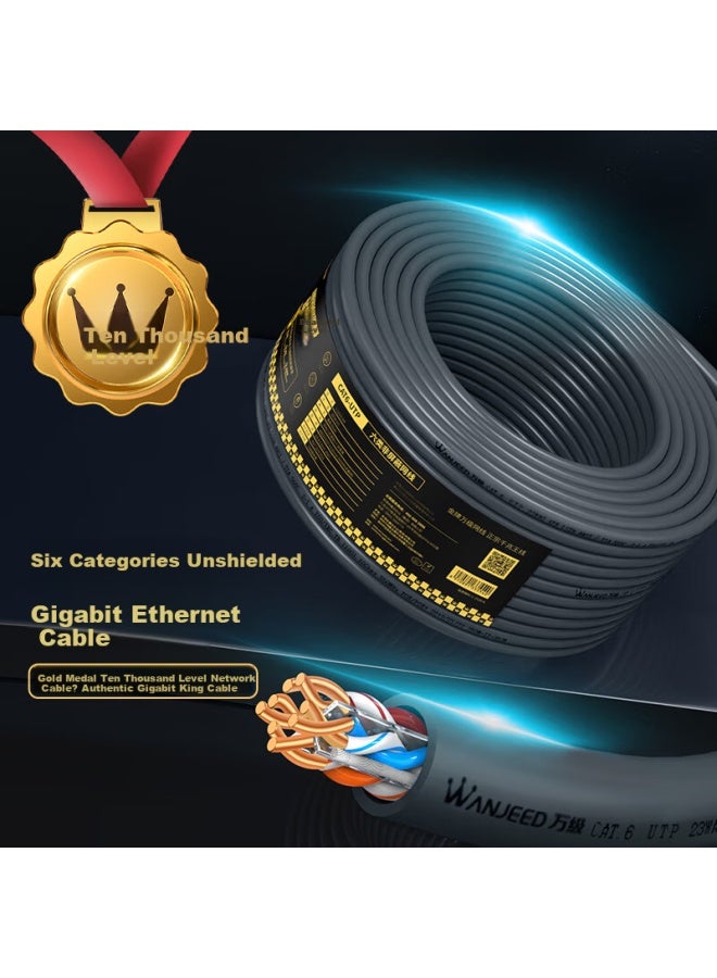 Ofnpftth 10,000-level Cat6 Gigabit Ethernet Cable Cat6 Unshielded Twisted Pair Cable For Engineering, Home Installation, Network Monitoring, Poe Box Line 20 Meters - Image 1