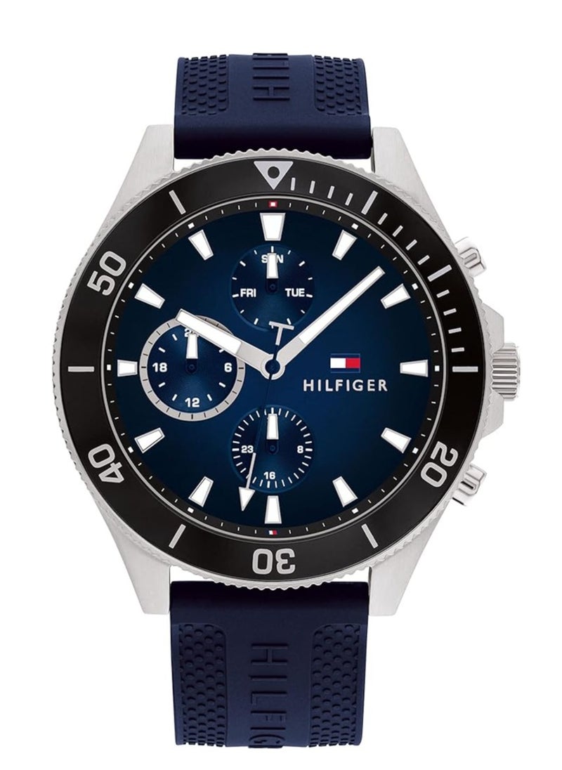 Tommy Hilfiger Plus Men's Analogue Quartz Watch with  Silicone Strap-1791920 46MM  - Image 1