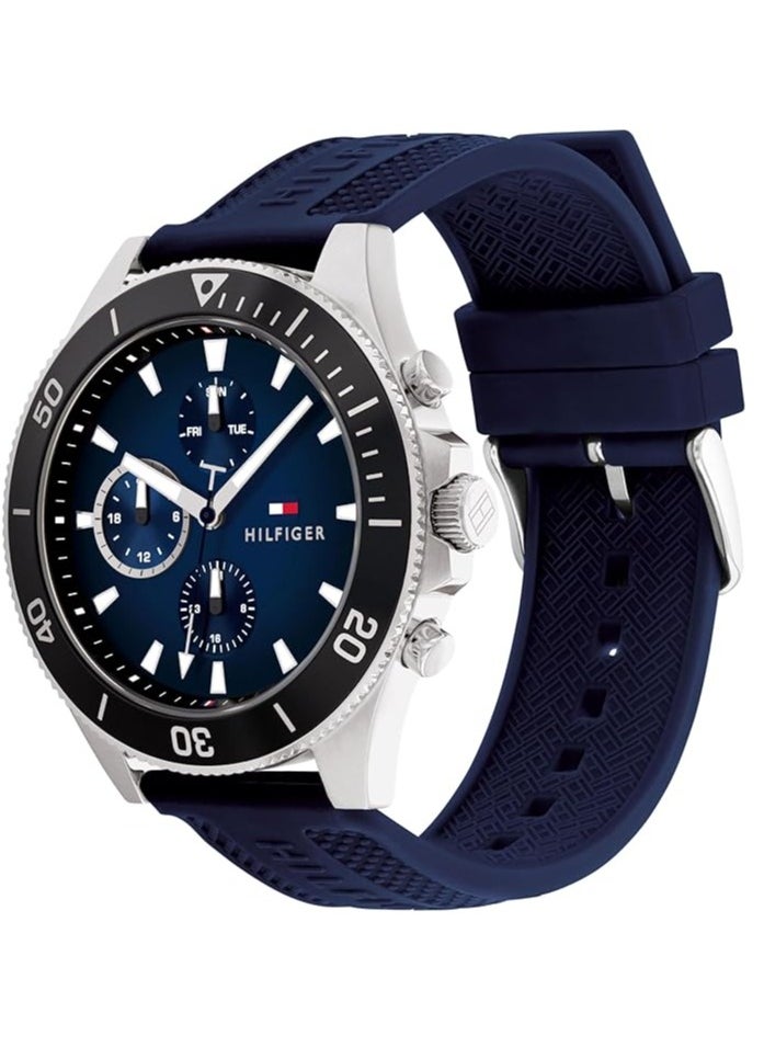 Tommy Hilfiger Plus Men's Analogue Quartz Watch with  Silicone Strap-1791920 46MM  - Image 2