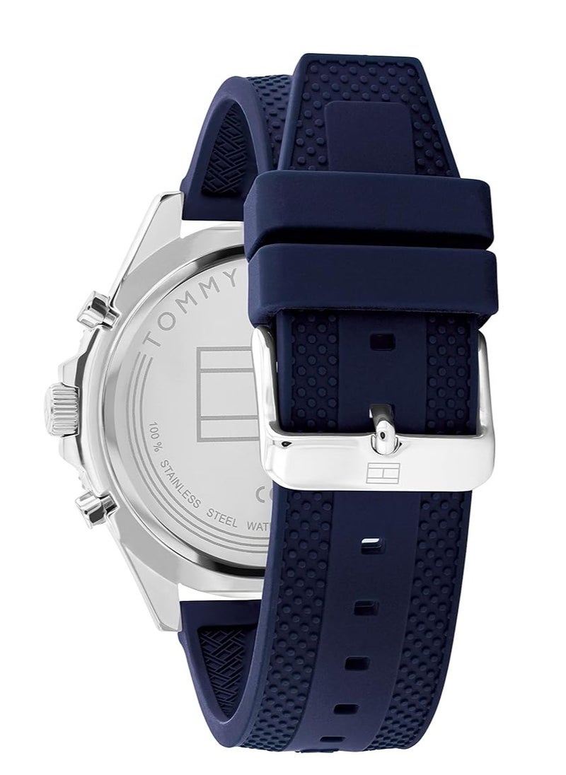 Tommy Hilfiger Plus Men's Analogue Quartz Watch with  Silicone Strap-1791920 46MM  - Image 3
