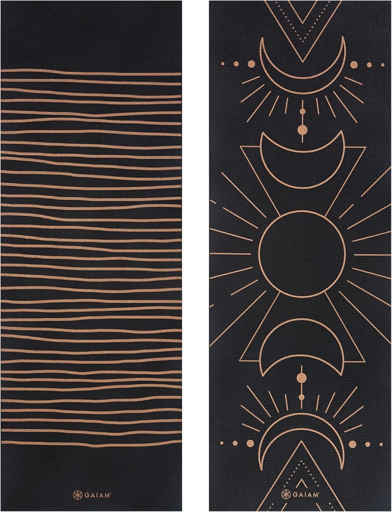 Gaiam Yoga Mat - Premium 6mm Print Reversible Extra Thick Non Slip Exercise & Fitness Mat for All Types of Yoga, Pilates & Floor Workouts (68" x 24" x 6mm Thick) - Image 2
