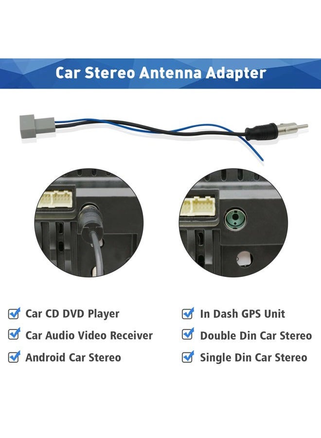 Fiegromech Car Radio Stereo Antenna Adapter Compatible with Volkswagen VW Ford Focus Benz Car CD DVD GPS Head Unit Audio Video Player - Image 2