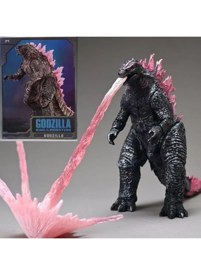 High Quality Edition NECA2019 Godzilla Hand-made Movie SHM Red Lotus Monster Nuclear Energy Jet Model Movable Toy-Color:Pink Godzilla (with Vomiting)  - Image 1