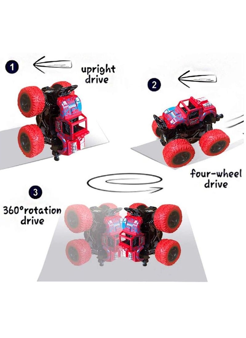 JOGAMS 4Pcs Monster Truck Toys for Boys and Girls Inertia Car Educational Toy Cars Friction Powered Push and Go Toy Cars Birthday Party Supplies for Toddlers Kids  - Image 2