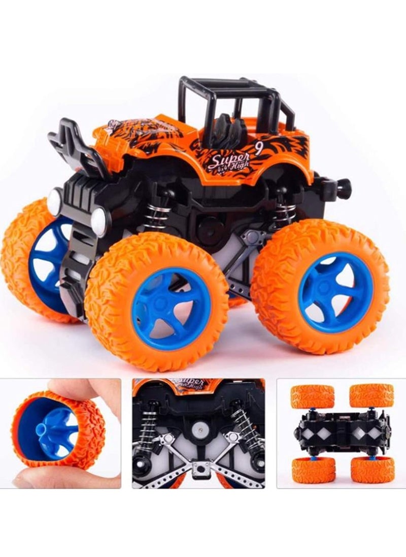 JOGAMS 4Pcs Monster Truck Toys for Boys and Girls Inertia Car Educational Toy Cars Friction Powered Push and Go Toy Cars Birthday Party Supplies for Toddlers Kids  - Image 4