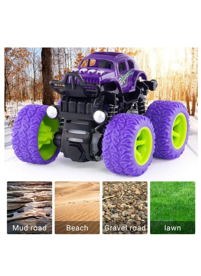 JOGAMS 4Pcs Monster Truck Toys for Boys and Girls Inertia Car Educational Toy Cars Friction Powered Push and Go Toy Cars Birthday Party Supplies for Toddlers Kids  - Image 5