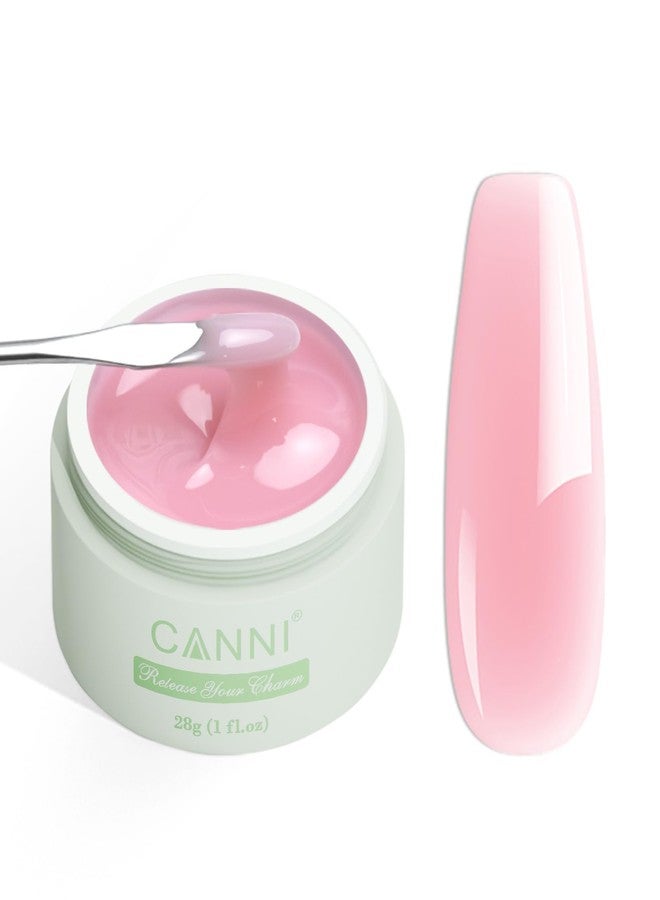 Canni جل بناء كاني للأظافر - 1 أونصة سائلة وردي فاتح هارد جل، جل تمديد وتقوية الأظافر لفن الأظافر DIY في العطلات - Image 1