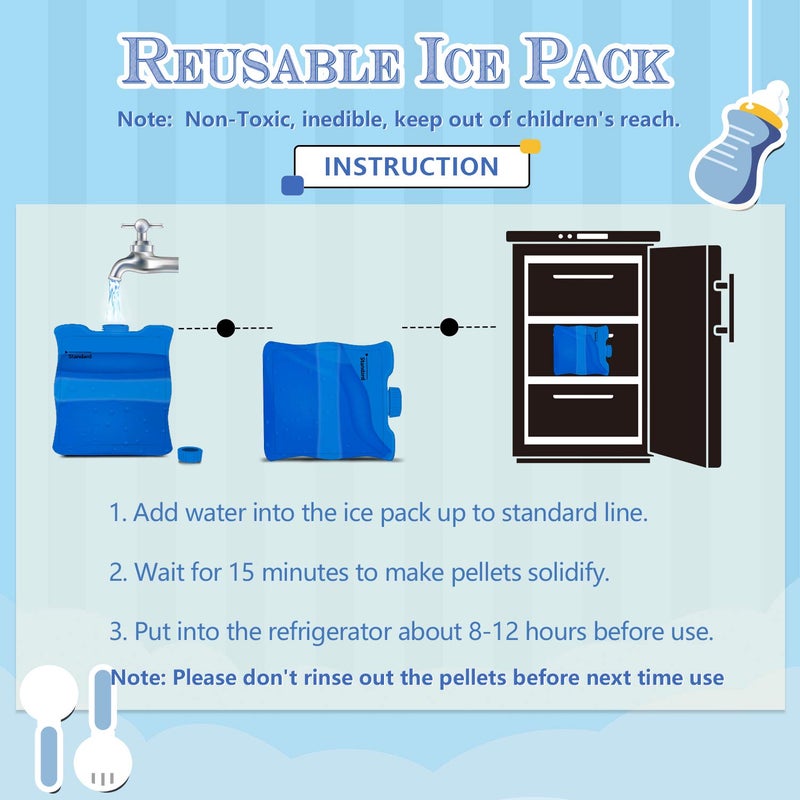 Teamoy Breastmilk Ice Pack, Bottle Ice Pack for Breastmilk Storage and Breastfeeding Working Mom, Medium - Image 5