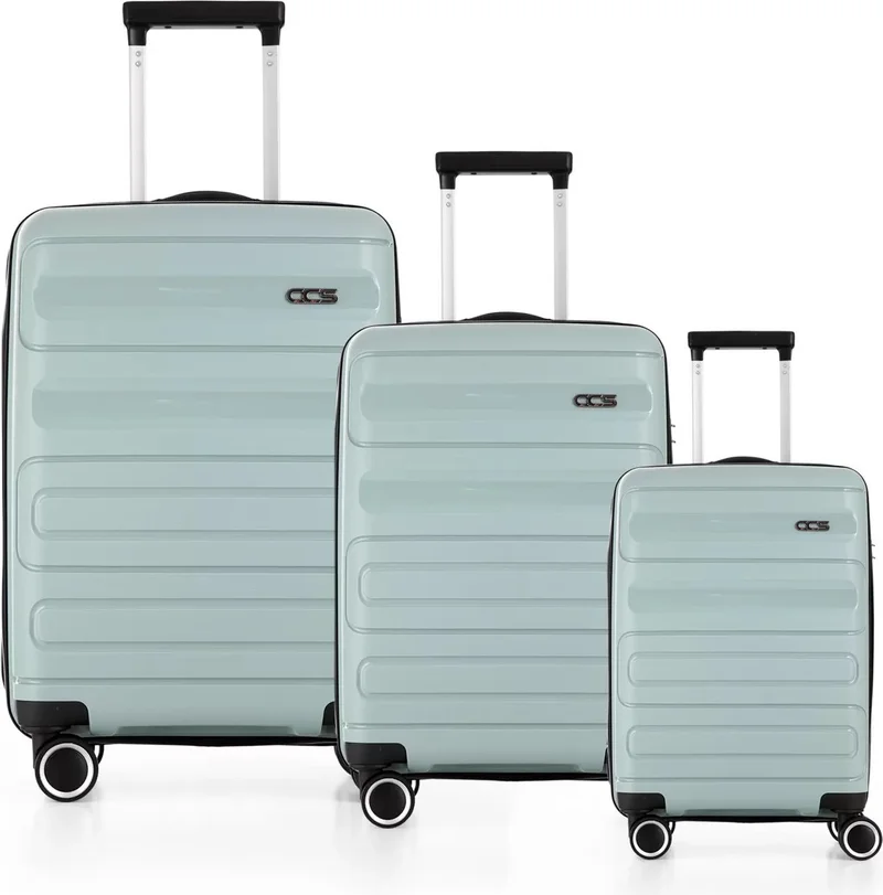 S-Invalid Brand Name Blue 5225 Polypropylene 3 Pcs Suitcase Set