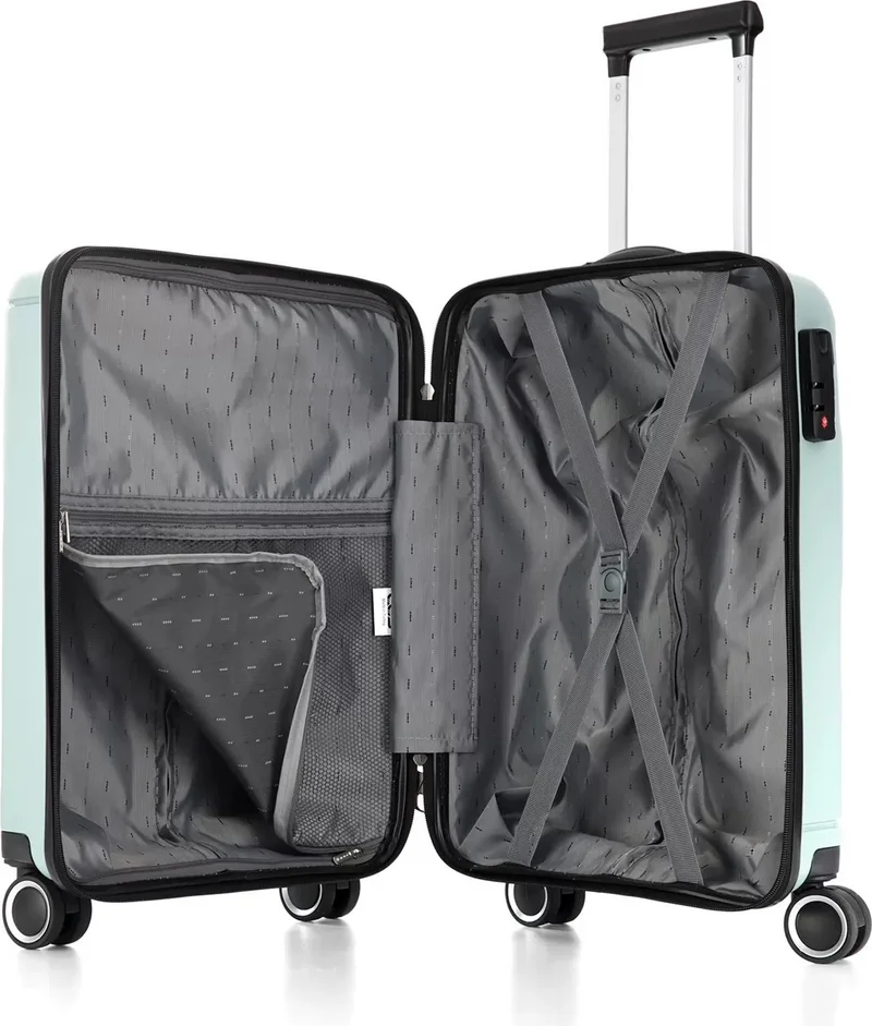 S-Invalid Brand Name Blue 5225 Polypropylene 3 Pcs Suitcase Set