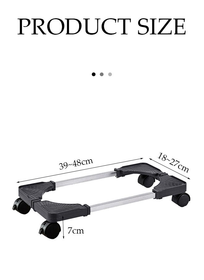 DUNISO Mobile CPU Stand, Adjustable Computer Tower Stand,Under Desk CPU Holder,Adjustable Width, With 4 Locking Caster Wheels,Fits Most PC  - Image 2