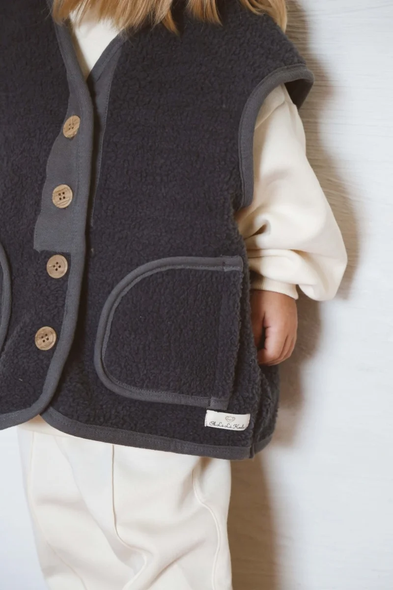 اوهلالا كوالا Anthracite Wellsoft Vest Child 1-6 Years