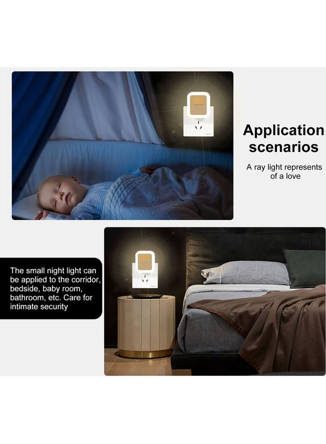 2-Piece LED Plug-in Motion Wall Night Lamp White - Image 5