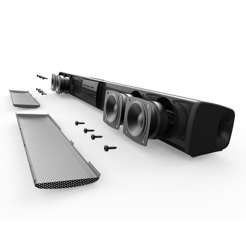 BS-28B Wireless Bluetooth Speakers 20W Soundbar Home Theater Sound Bar AUX RCA Input TF Card Music Playback FM Radio TWS Connection with Remote Control USB Rechargeable for TV Latop PC Smartphone - Image 2