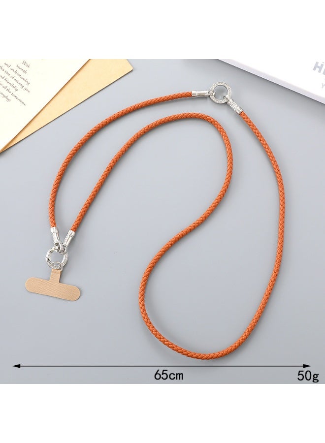 NIBEMINENT Phone Charm/ Chain Strap for Women Girls, Weaving Leather Rope Cell Phone Case Lanyard Wrist Strap