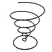 Get GET 7" Diameter Black Metal Spiral Cone French Fry Holder or Appetizer Serving Basket by  Clipper Mill 4-32800  - Image 2