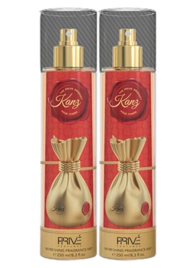 PRIVE 2 Pieces Kanz Body Mist 250ML - Image 1