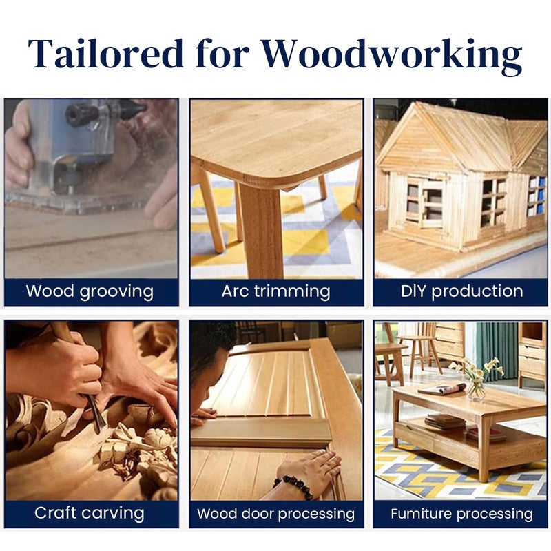 Serplex Premium Aluminum Router Plate for Woodworking Table 8mm Thicken Insert Plate for Makita Routers M37237093703MT370 High Precision with Centering Hole Sleeve Complete Set with Accessories - Image 5