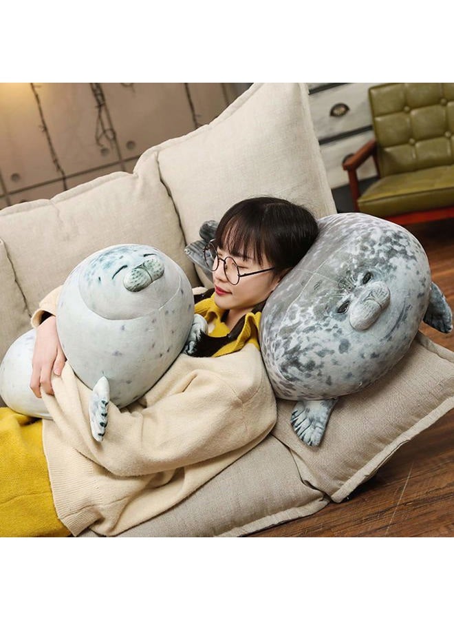 EHOTONG Cute Blob Seal Pillow, Chubby Seal Plush Hug Pillow Soft Stuffed Animal Toy (White, 24") - Image 3