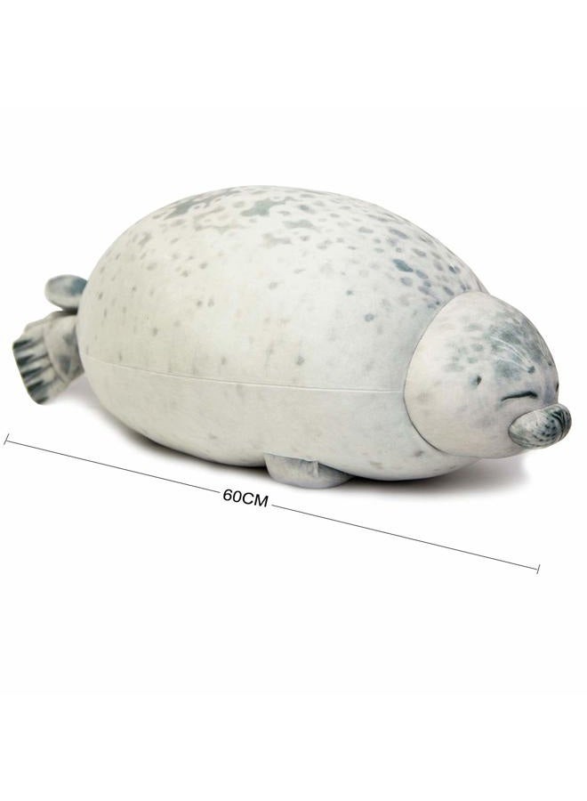 EHOTONG Cute Blob Seal Pillow, Chubby Seal Plush Hug Pillow Soft Stuffed Animal Toy (White, 24") - Image 2