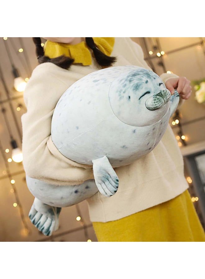 EHOTONG Cute Blob Seal Pillow, Chubby Seal Plush Hug Pillow Soft Stuffed Animal Toy (White, 24") - Image 1