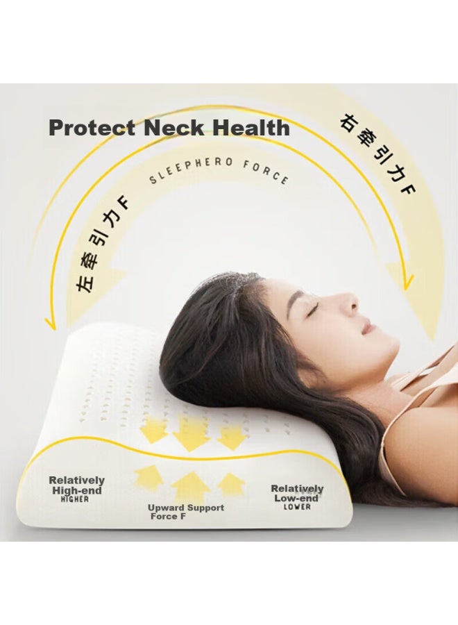 Sleephero Thai Imported Latex Pillow, 94% Content Adult Sleep-specific Cervical Spine Rubber High And Low Breathable Pillow