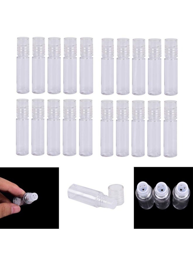 Yiphates 20Pcs Mini Clear 3ml Loose Powder Container Plastic Bottle Empty Cosmetic Sifter Loose Powder Jars Container Refillable Bottle - Image 1